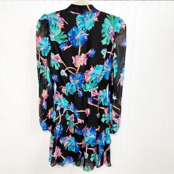 MILLY NWT Multi Blue Hadlee Floating Cosmos Print Dress Size 0 - Picture 2 of 7